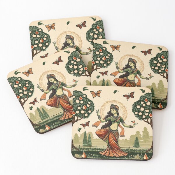 Item preview, Lakshmi Goddess Dancing in nature designed and sold by ZOXOFO.
