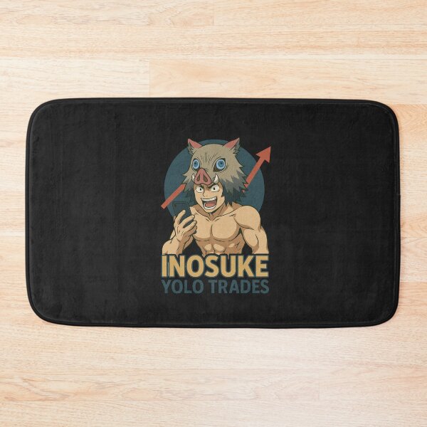 Item preview, Inosuke YOLO Trades – Demon Slayer x High-Risk Trading Meme designed and sold by ColorSplash123.