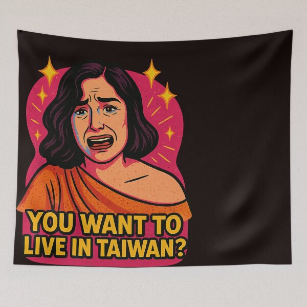 Item preview, You Want to Live in Taiwan – Victoria Ratliff White Lotus Quote designed and sold by Places On Earth.
