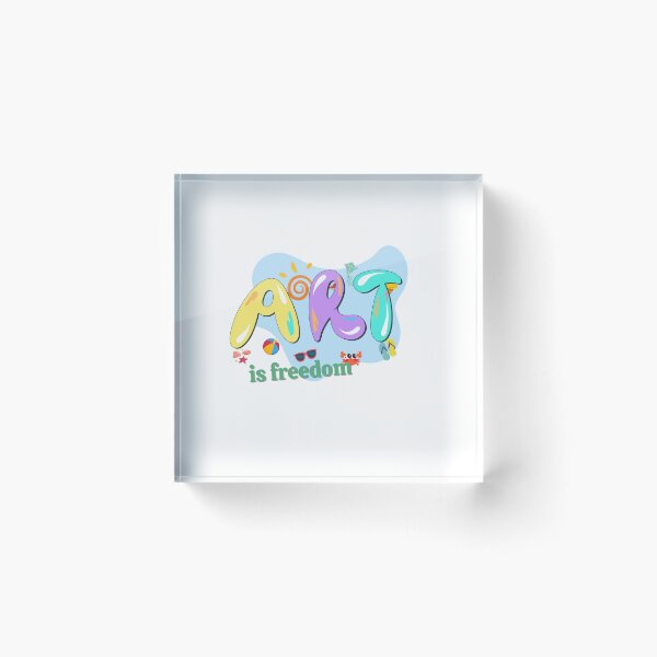 Item preview, ART is Freedom - Inspirational Graphic Typography designed and sold by PupeCreativeArt .