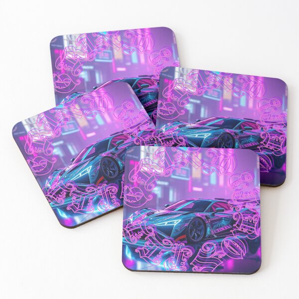 Item preview, Grind&Prosper Cyberpunk Neon Ride – Purple & Pink Future Street Machine designed and sold by Grind&Prosper .
