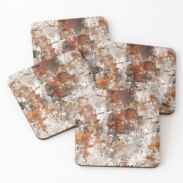 Item preview, Abstract Brown and White Splatter Art, Rusty Metal Texture designed and sold by CoolPixels.