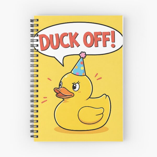 Item preview, Funny Cute Duck with Hat – “Duck Off” Text designed and sold by javastocks.