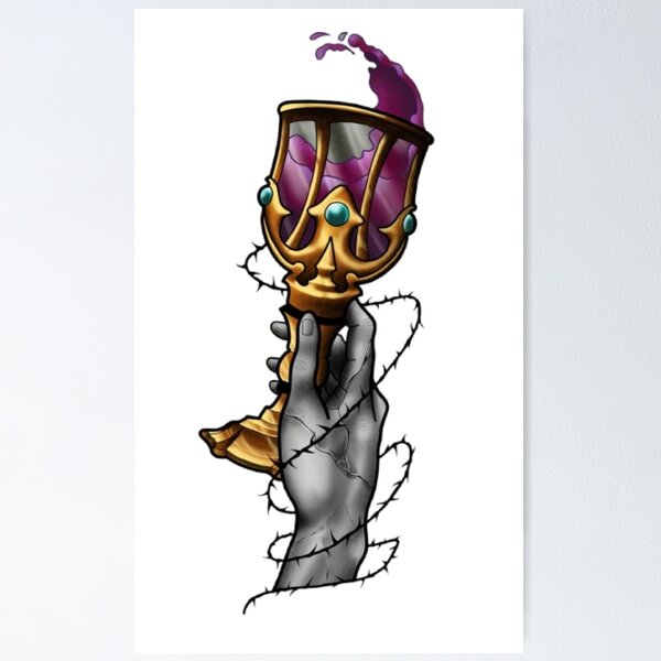 Item preview, illustration, chalice of good wine. designed and sold by Kannibal-art.