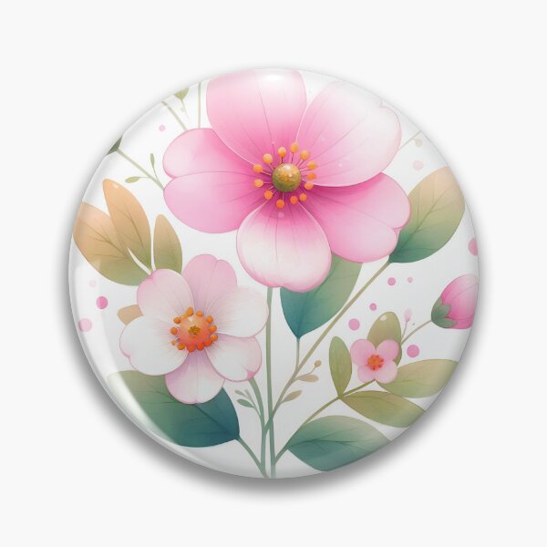 Item preview, Retro watercolor flowers Garden  designed and sold by Charmy Design.