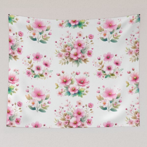 Item preview, Retro watercolor flowers Garden  designed and sold by Charmy Design.