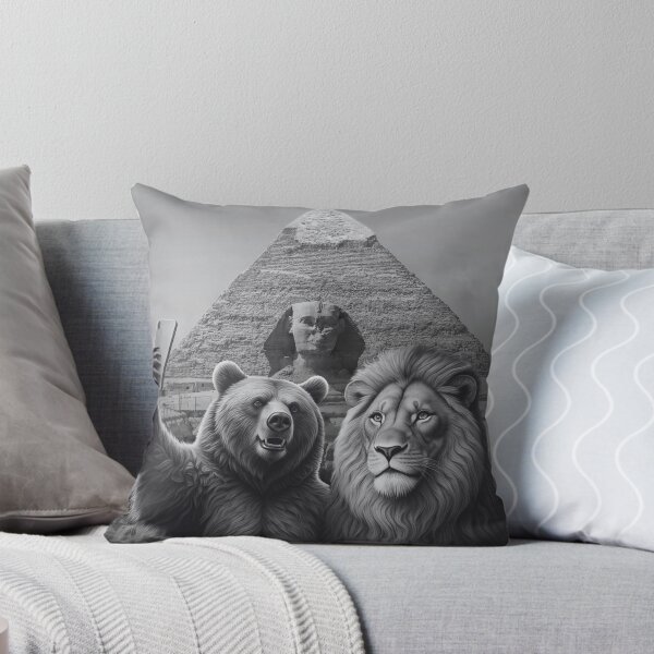 Item preview, Creative Funny Lion and Bear Selfie at the Egyptian Pyramid designed and sold by MasCorner.