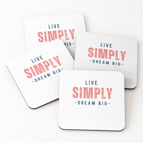 Item preview, Simple Living, Big Dreams – Inspirational Typography designed and sold by PupeCreativeArt .