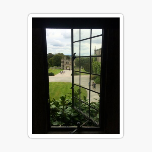 View from an English castle window Sticker