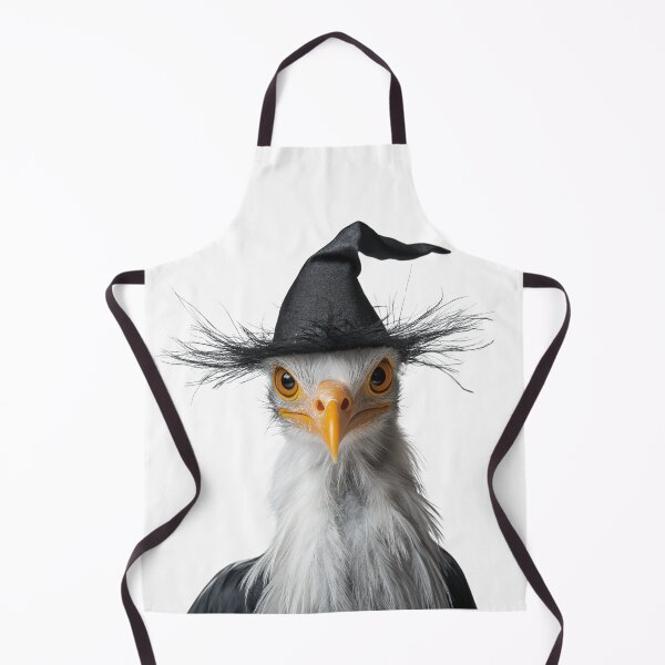 Item preview, Secretarybird Wearing Halloween Witch Hat designed and sold by LazyOwlStore.