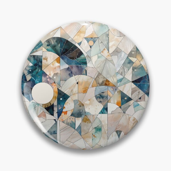 Item preview, Abstract Marbled Stained-Glass Style Artwork in Earthy and Cool Tones designed and sold by CoolPixels.