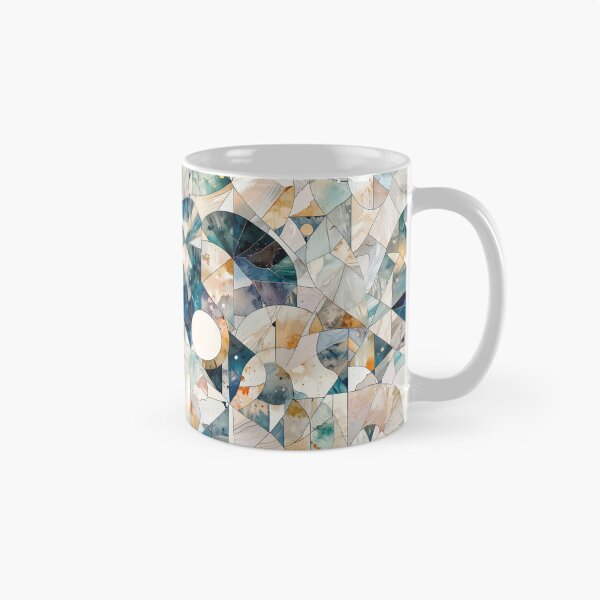 Item preview, Abstract Marbled Stained-Glass Style Artwork in Earthy and Cool Tones designed and sold by CoolPixels.