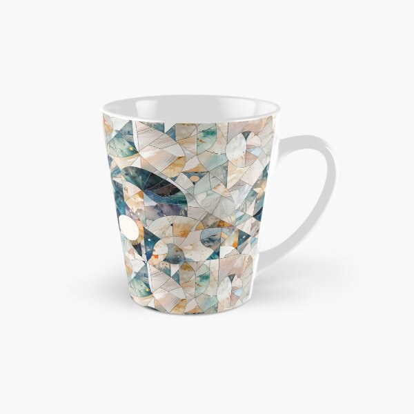 Item preview, Abstract Marbled Stained-Glass Style Artwork in Earthy and Cool Tones designed and sold by CoolPixels.