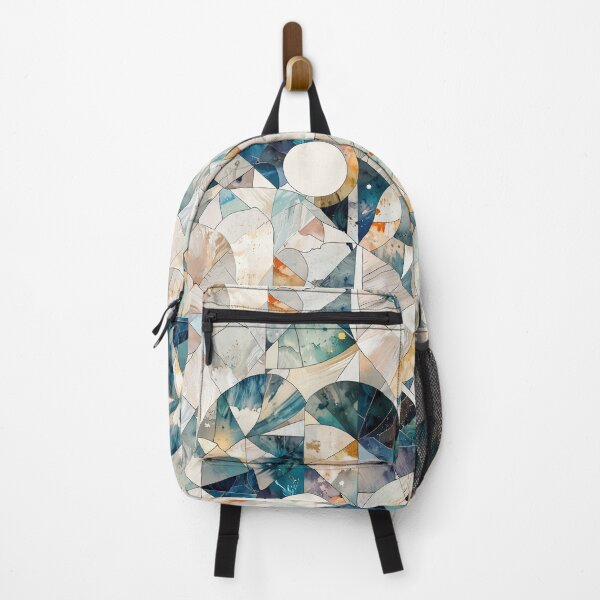 Item preview, Abstract Marbled Stained-Glass Style Artwork in Earthy and Cool Tones designed and sold by CoolPixels.