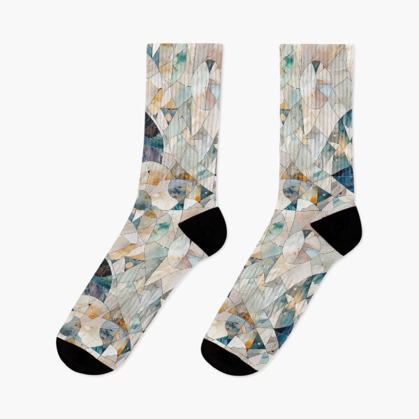 Item preview, Abstract Marbled Stained-Glass Style Artwork in Earthy and Cool Tones designed and sold by CoolPixels.