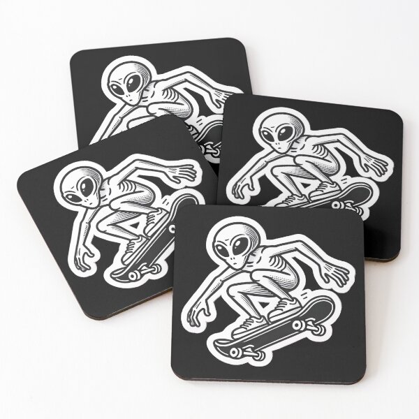Item preview, Skateboarding Alien designed and sold by PinUpPizzazz.