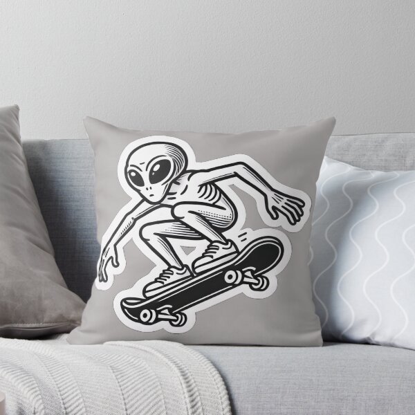 Item preview, Skateboarding Alien designed and sold by PinUpPizzazz.