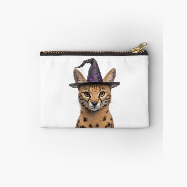 Item preview, Serval Wearing Halloween Witch Hat designed and sold by LazyOwlStore.