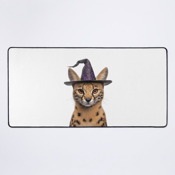 Item preview, Serval Wearing Halloween Witch Hat designed and sold by LazyOwlStore.