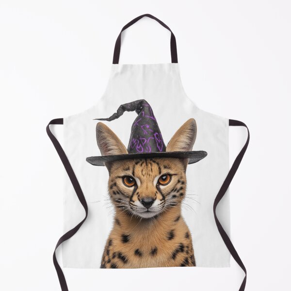 Item preview, Serval Wearing Halloween Witch Hat designed and sold by LazyOwlStore.