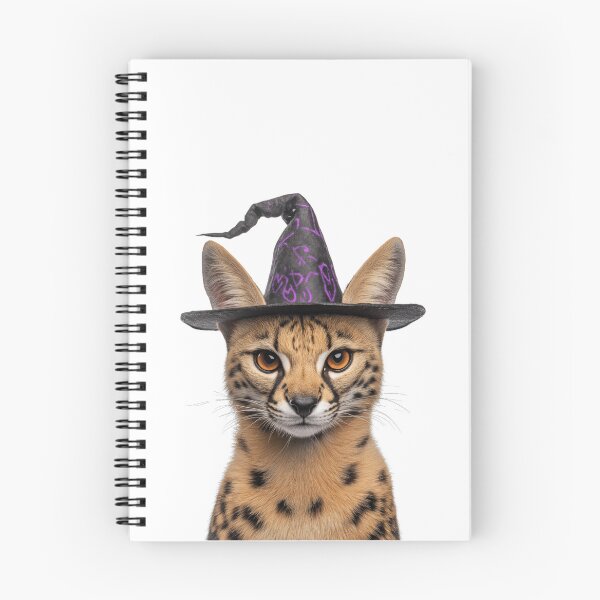 Item preview, Serval Wearing Halloween Witch Hat designed and sold by LazyOwlStore.