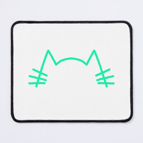 Item preview, Aquamarine cat ears and whiskers minimal design - ugly designs series designed and sold by Kyokosan98.
