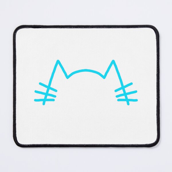Item preview, Cyan cat ears and whiskers minimal design - ugly designs series designed and sold by Kyokosan98.