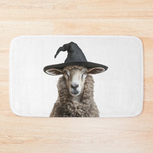 Item preview, Sheep Wearing Halloween Witch Hat designed and sold by LazyOwlStore.
