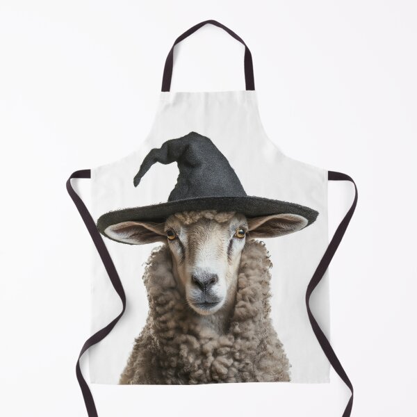 Item preview, Sheep Wearing Halloween Witch Hat designed and sold by LazyOwlStore.