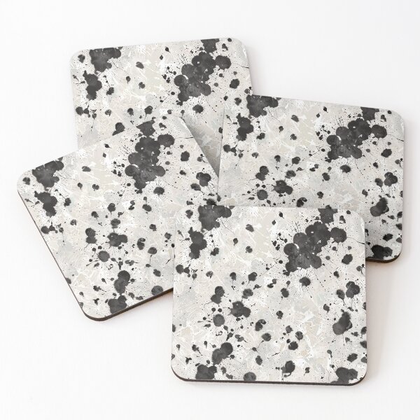 Item preview, Scattered black ink blots on textured background designed and sold by CoolPixels.