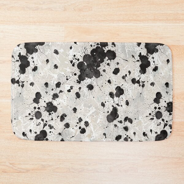 Item preview, Scattered black ink blots on textured background designed and sold by CoolPixels.