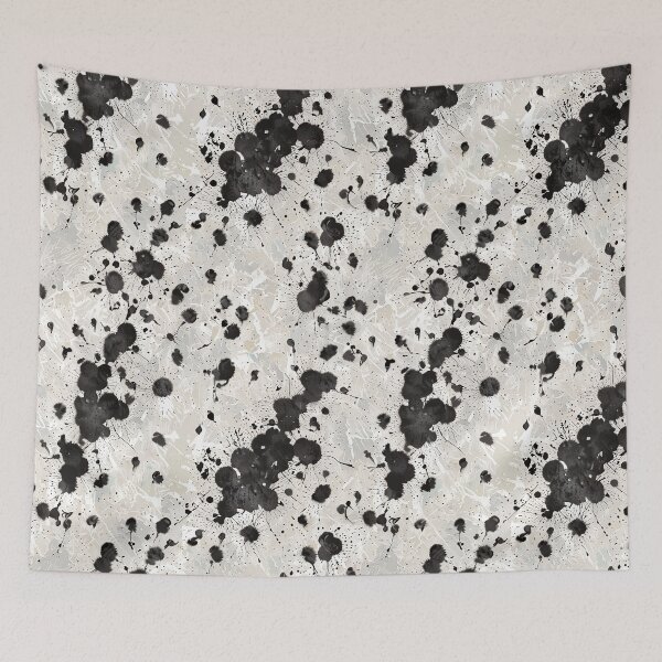 Item preview, Scattered black ink blots on textured background designed and sold by CoolPixels.