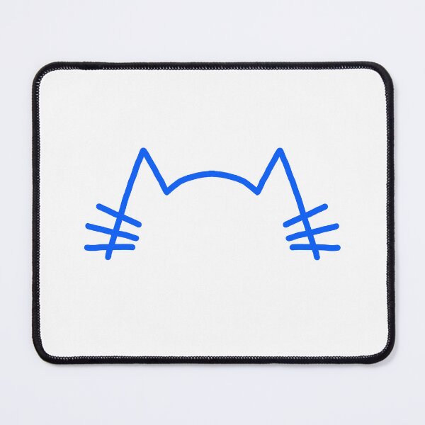 Item preview, Blue cat ears and whiskers minimal design - ugly designs series designed and sold by Kyokosan98.