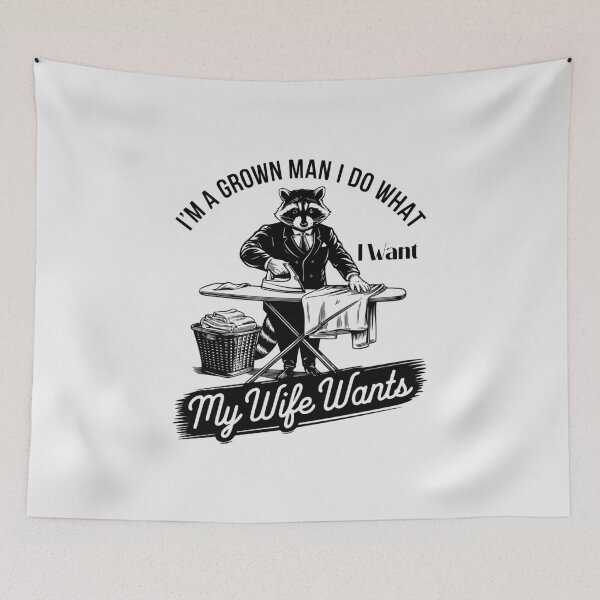 Item preview, Funny Raccoon Husband Design – I Do What My Wife Wants designed and sold by Aredbox.