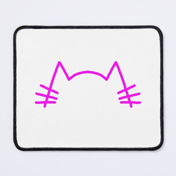 Item preview, Neon Pink cat ears and whiskers minimal design - ugly designs series designed and sold by Kyokosan98.