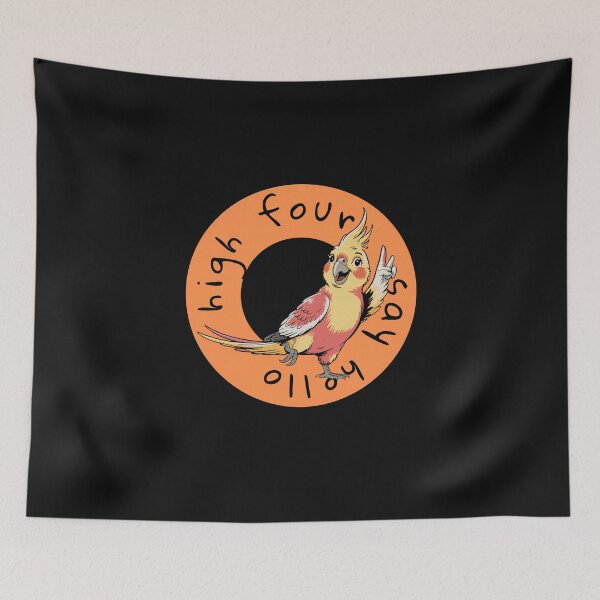 Item preview, Cockatiel High Four Say Hello designed and sold by SurrealArtSzysz.