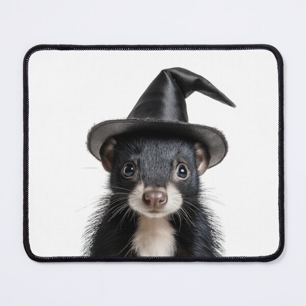 Item preview, Skunk Wearing Halloween Witch Hat designed and sold by LazyOwlStore.