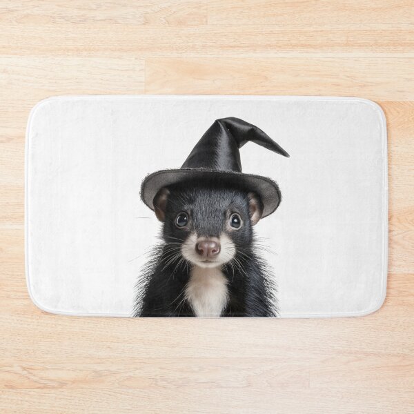 Item preview, Skunk Wearing Halloween Witch Hat designed and sold by LazyOwlStore.