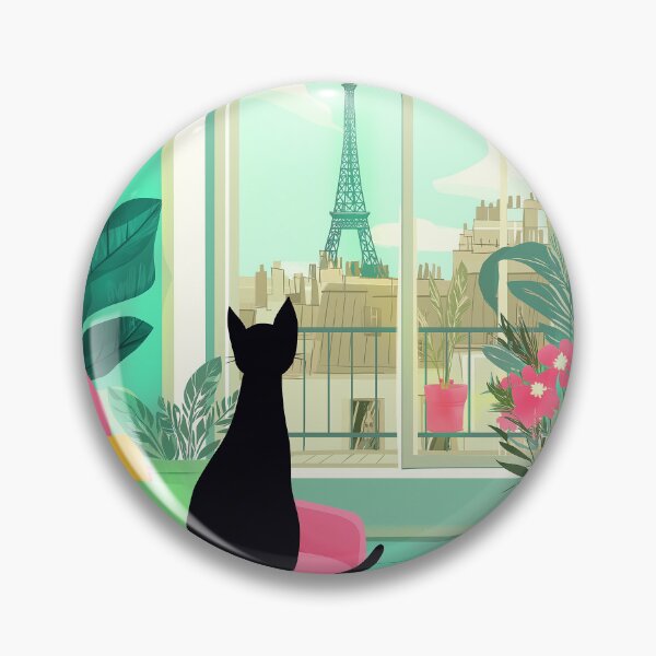 Item preview, Parisian chic cat designed and sold by Ramona-Gliga.