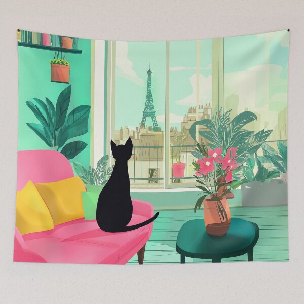 Item preview, Parisian chic cat designed and sold by Ramona-Gliga.