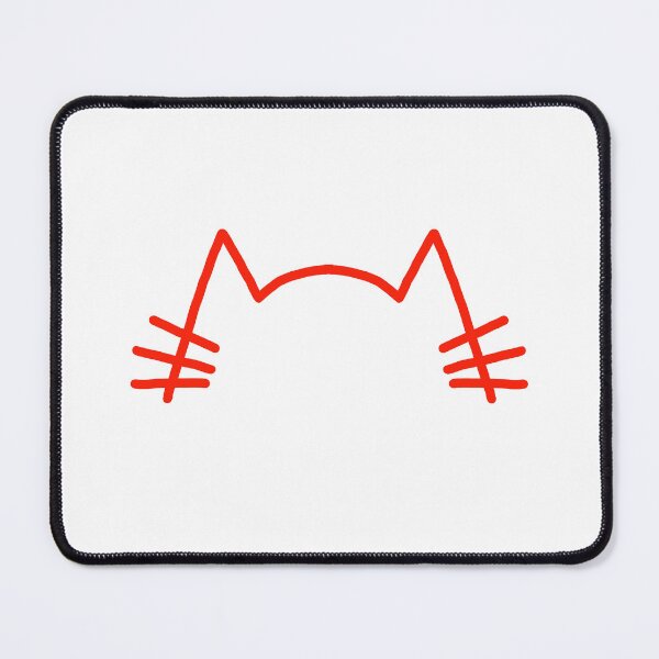 Item preview, Red cat ears and whiskers minimal design - ugly designs series designed and sold by Kyokosan98.