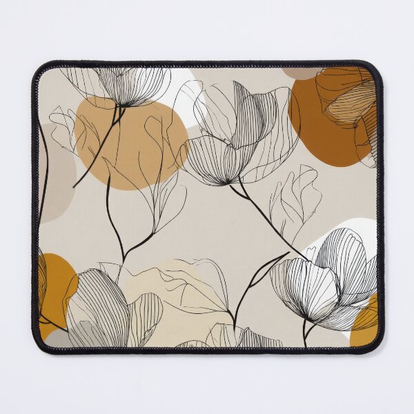 Item preview, Zen Floral Line Art Seamless Pattern – Soft Earth Tone Botanical Minimalist Design designed and sold by ThaiArtShop.