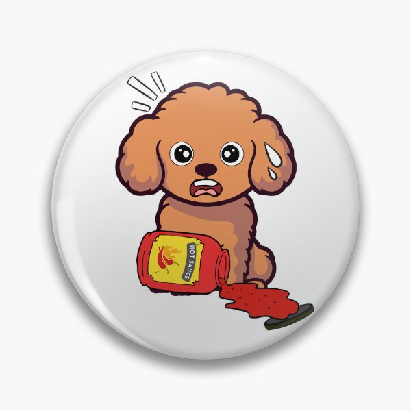 Item preview, Funny Brown Dog Spilled hot sauce designed and sold by Pet Station.