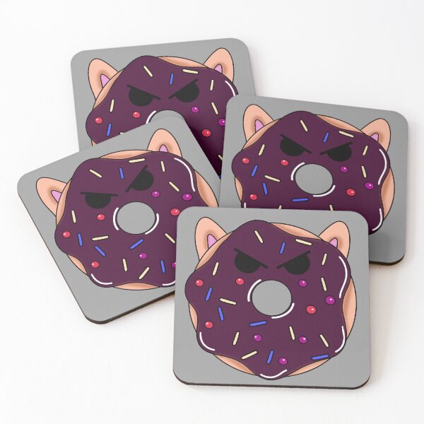 Item preview, Cute kawaii grumpy donut cartoon drawing  designed and sold by MindfulArtSandy.