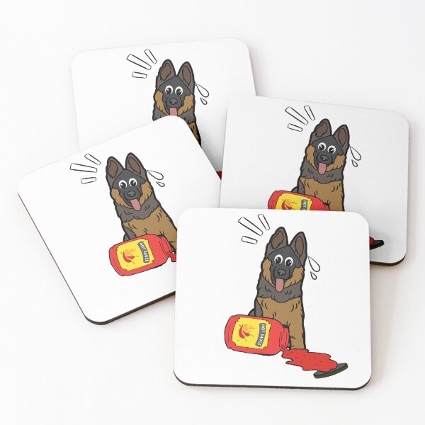 Item preview, Funny Guard Dog Spilled hot sauce designed and sold by Pet Station.