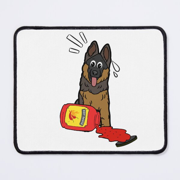 Item preview, Funny Guard Dog Spilled hot sauce designed and sold by Pet Station.