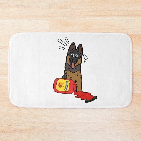 Item preview, Funny Guard Dog Spilled hot sauce designed and sold by Pet Station.