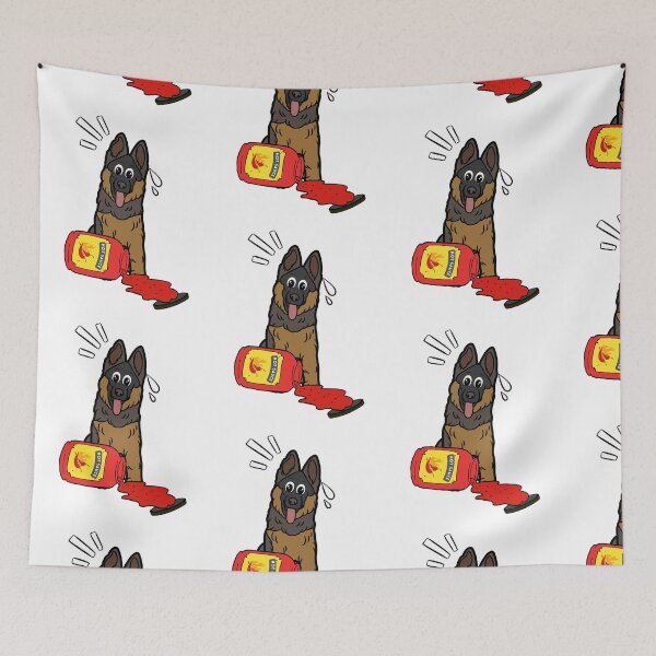 Item preview, Funny Guard Dog Spilled hot sauce designed and sold by Pet Station.
