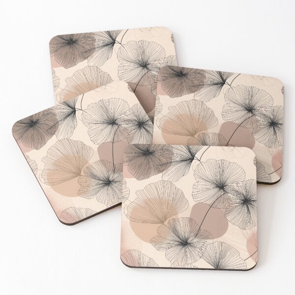 Item preview, Zen Floral Line Art Seamless Pattern – Soft Earth Tone Botanical Minimalist Design designed and sold by ThaiArtShop.