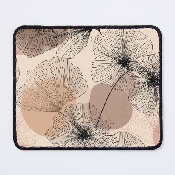 Item preview, Zen Floral Line Art Seamless Pattern – Soft Earth Tone Botanical Minimalist Design designed and sold by ThaiArtShop.